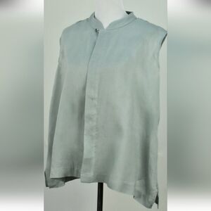 Eskandar Linen Sleeveless Top